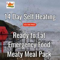 14 Day Self Heating Ready to Eat Emergency Food Meaty Pack.